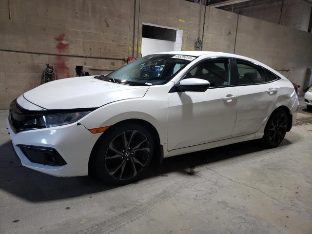 19XFC2F89KE002222 - 2019 HONDA CIVIC SPORT WHITE photo 1