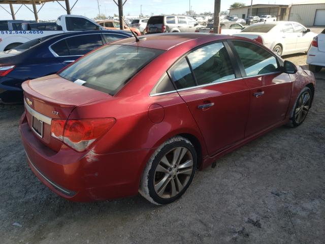 1G1PG5SB5E7315423 - 2014 CHEVROLET CRUZE LTZ RED photo 4