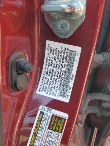 19XFA16549E011636 - 2009 HONDA CIVIC LX BURGUNDY photo 12