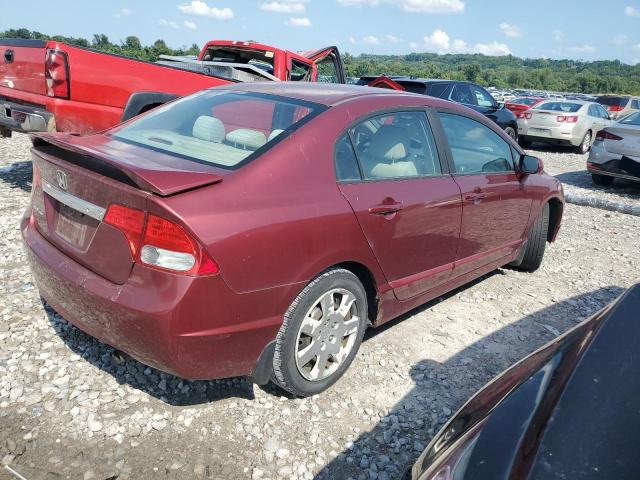19XFA16549E011636 - 2009 HONDA CIVIC LX BURGUNDY photo 3