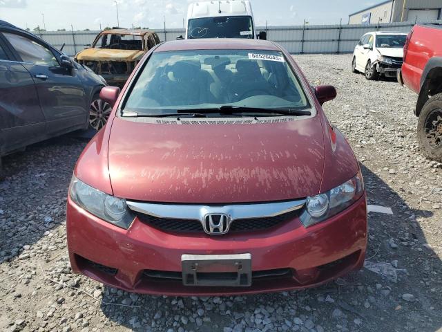 19XFA16549E011636 - 2009 HONDA CIVIC LX BURGUNDY photo 5
