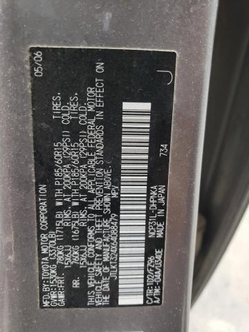 JTLKT324X64088479 - 2006 TOYOTA SCION XB SILVER photo 13