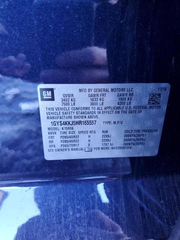 1GYS4KKJ5HR165557 - 2017 CADILLAC ESCALADE ESV PLATINUM Көк фото 14