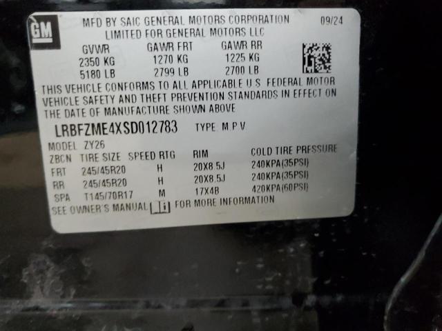 LRBFZME4XSD012783 - 2025 BUICK ENVISION AVENIR Черный фото 14