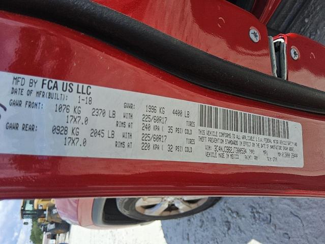 3C4NJCBB2JT300534 - 2018 JEEP COMPASS LATITUDE 红色 照片 13