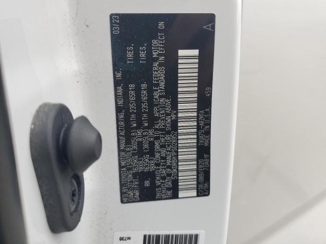 5TDKDRBH1PS028952 - 2023 TOYOTA HIGHLANDER L Blanco foto 13