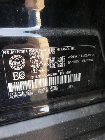 2T3B1RFV5LW092848 - 2020 TOYOTA RAV4 LE BLACK photo 13