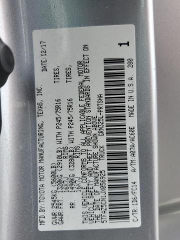 5TFAZ5CN1JX056925 - 2018 TOYOTA TACOMA DOUBLE CAB Gümüş foto 12