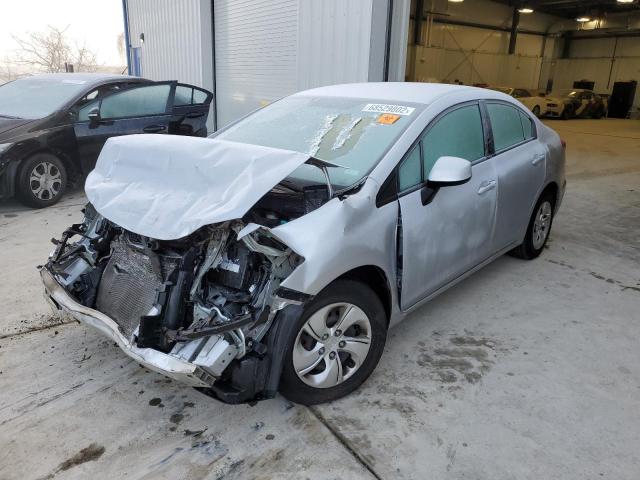 19XFB2F56DE025632 - 2013 HONDA CIVIC LX SILVER photo 1