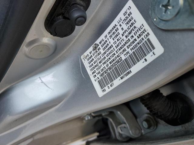 19XFB2F56DE025632 - 2013 HONDA CIVIC LX SILVER photo 13
