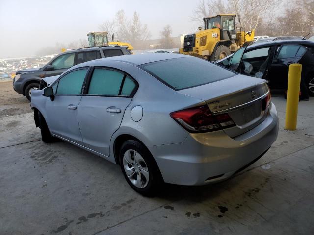 19XFB2F56DE025632 - 2013 HONDA CIVIC LX SILVER photo 2