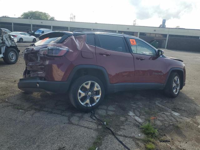 3C4NJDCB3MT603539 - 2021 JEEP COMPASS LIMITED BURGUNDY photo 3