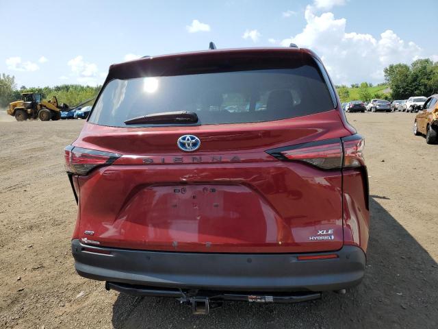 5TDJSKFC8MS003405 - 2021 TOYOTA SIENNA XLE RED photo 6