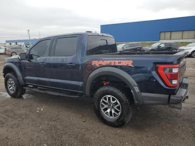 1FTFW1RG3NFB63423 - 2022 FORD F150 RAPTOR BLUE photo 2