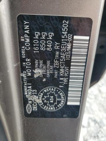 KMHCT5AE3EU154502 - 2014 HYUNDAI ACCENT GLS 棕色 照片 12