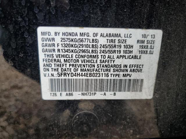 5FRYD4H44EB023116 - 2014 ACURA MDX TECHNOLOGY Negro foto 13