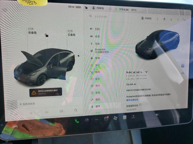 5YJYGDEE5MF213382 - 2021 TESLA MODEL Y 石墨色 照片 9