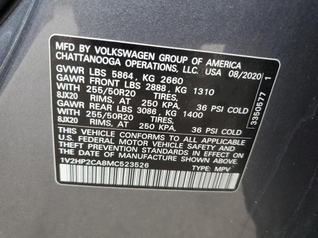 1V2HP2CA8MC523526 - 2021 VOLKSWAGEN ATLAS SE Boz foto 13