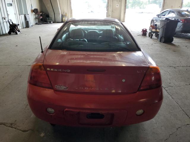 4C3AG52H62E147559 - 2002 CHRYSLER SEBRING LXI RED photo 6