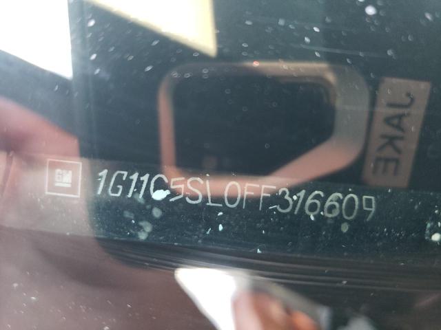 1G11C5SL0FF316609 - 2015 CHEVROLET MALIBU 1LT BLACK photo 12