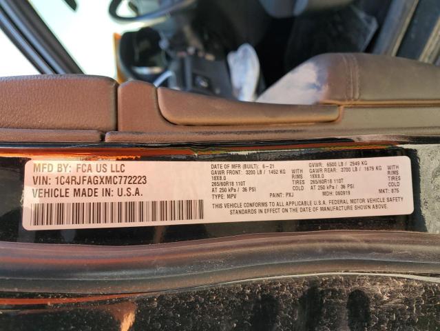 1C4RJFAGXMC772223 - 2021 JEEP GRAND CHER LAREDO 黑色 照片 13