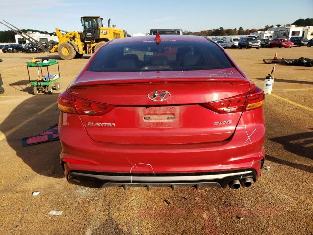 KMHD04LB0JU546695 - 2018 HYUNDAI ELANTRA SPORT RED photo 6