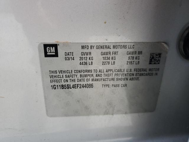 1G11B5SL4EF244086 - 2014 CHEVROLET MALIBU LS SILVER photo 12