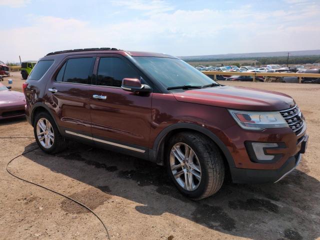 1FM5K8FH4GGD13612 - 2016 FORD EXPLORER LIMITED BURGUNDY photo 4