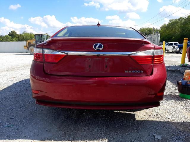 JTHBW1GG0E2052500 - 2014 LEXUS ES 300H RED photo 6