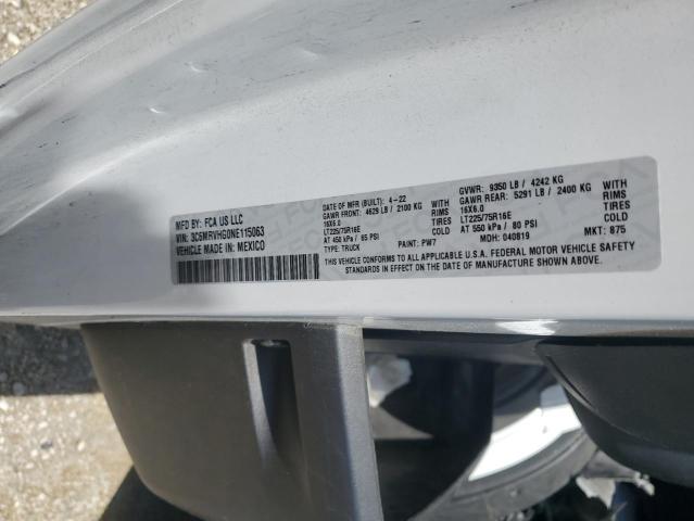 3C6MRVHG0NE115063 - 2022 RAM PROMASTER 3500 HIGH WHITE photo 13