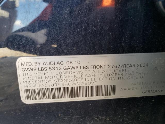 WAUKGAFB7BN023149 - 2011 AUDI A6 PRESTIGE ლურჯი ფოტო 12