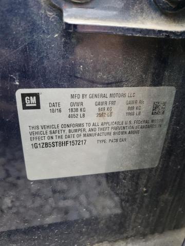 1G1ZB5ST8HF157217 - 2017 CHEVROLET MALIBU LS Mavi foto 12