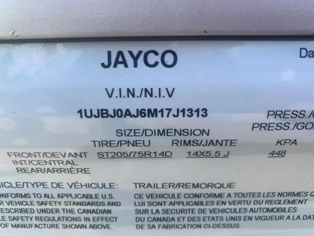 1UJBJ0AJ6M17J1313 - 2021 JAYCO JAYFL174BH WHITE photo 10