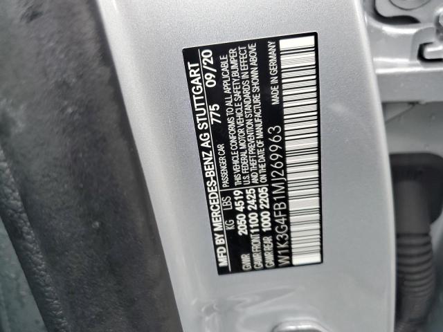 W1K3G4FB1MJ269963 - 2021 MERCEDES-BENZ A 220 4MATIC SILVER photo 12