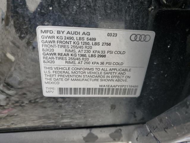 WA1EAAFY0P2119486 - 2023 AUDI Q5 PREMIUM PLUS 45 BLACK photo 13