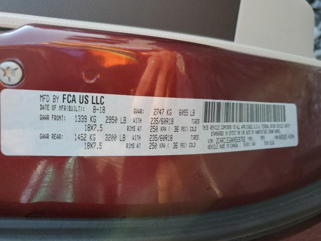 2C4RC1EG0KR526762 - 2019 CHRYSLER PACIFICA TOURING L PLUS MAROON photo 13