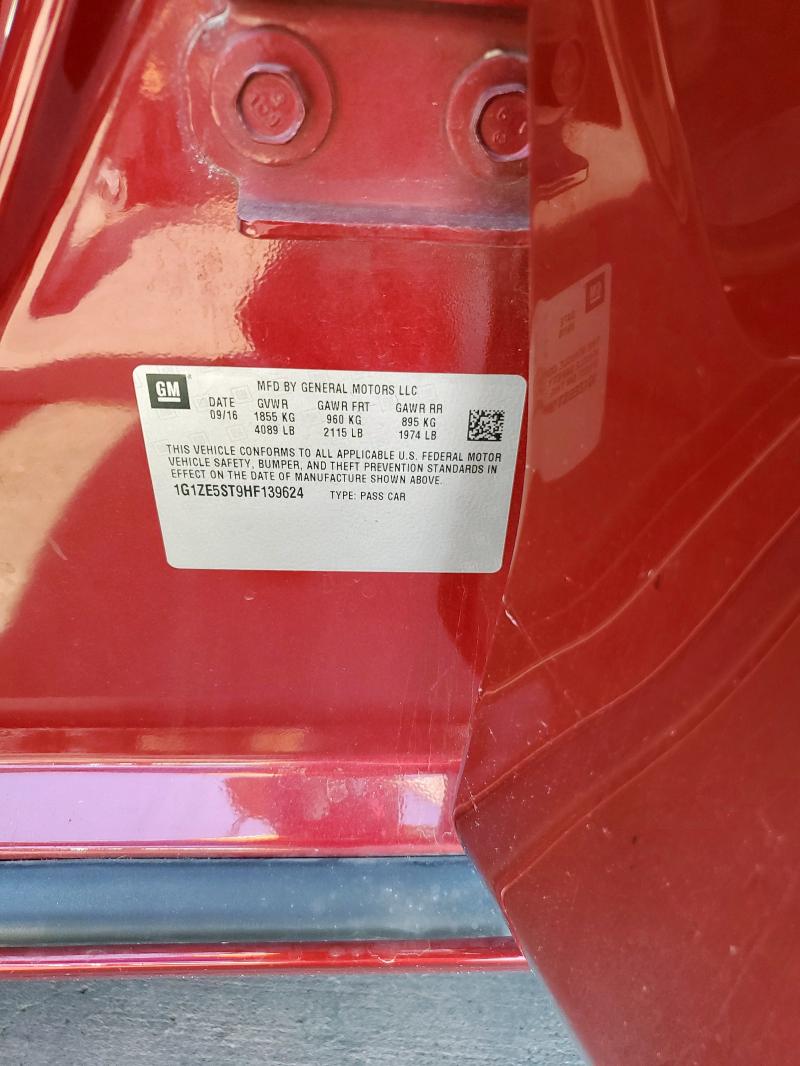 1G1ZE5ST9HF139624 - 2017 CHEVROLET MALIBU LT RED photo 12