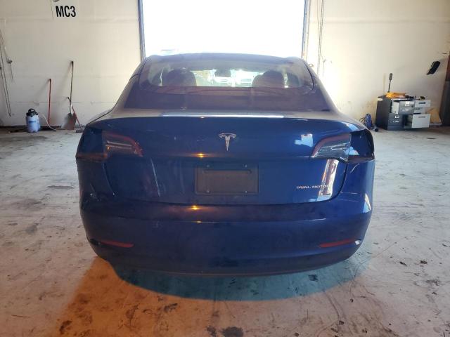 5YJ3E1EB7NF327664 - 2022 TESLA MODEL 3 Bleu photo 6