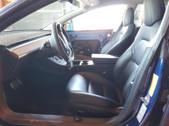 5YJ3E1EB7NF327664 - 2022 TESLA MODEL 3 Bleu photo 7