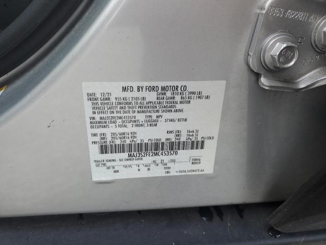 MAJ3S2FE2MC453570 - 2021 FORD ECOSPORT S Gümüş foto 12