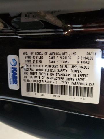 19UUB3F79FA000570 - 2015 ACURA TLX ADVANCE BLACK photo 12