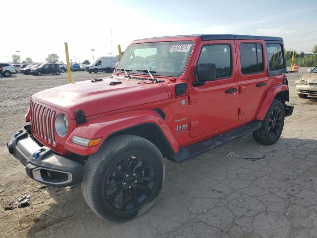 1C4JJXP61NW108376 - 2022 JEEP WRANGLER U SAHARA 4XE RED photo 1