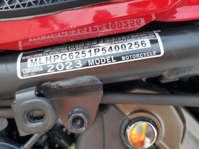 MLHPC6251P5400256 - 2023 HONDA CBR500 RA RED photo 8