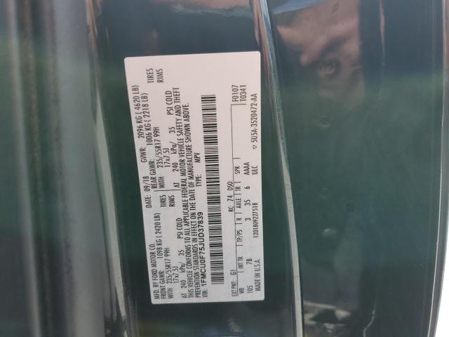 1FMCU0F75JUD37839 - 2018 FORD ESCAPE S أسود صورة 13