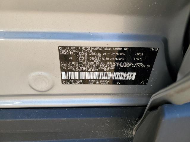 2T3DWRFV8LW058221 - 2020 TOYOTA RAV4 LIMITED SILVER photo 12