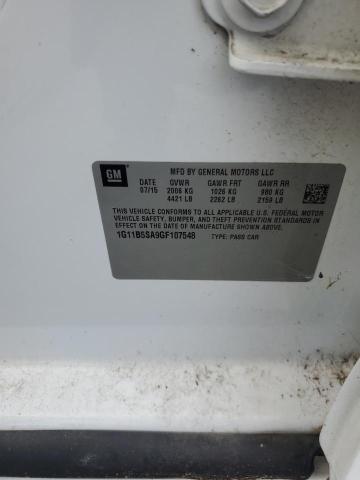 1G11B5SA9GF107548 - 2016 CHEVROLET MALIBU LIM LS WHITE photo 12