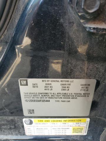 1G1ZD5E03AF325444 - 2010 CHEVROLET MALIBU 2LT Qara foto 12