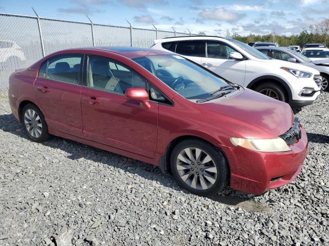2HGFA16009H007478 - 2009 HONDA CIVIC EXL ბურგუნდია ფოტო 4