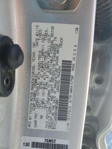 5TFLU4EN6DX063081 - 2013 TOYOTA TACOMA DOUBLE CAB 银色 照片 13