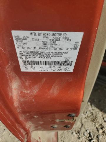 1FMCU02Z26KC54766 - 2006 FORD ESCAPE XLS ORANGE photo 13